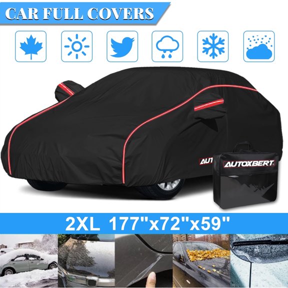 6-Layer Waterproof Full Car Cover Rain Snow All Weather Protector For Hatchback