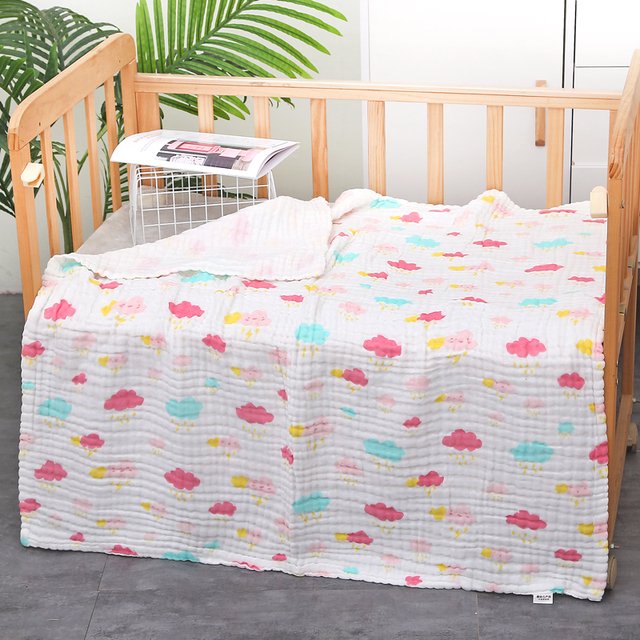 6 Layers Baby Blanket Muslin Swaddle Blanket Cotton Gauze Newborn