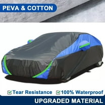 6 Layers Car Cover for Toyota Prius 2001-2024 Thickened PEVA&Cotton Waterproof Full Exterior Cover Outdoor Snow UV Rain Protection All Weather Black Blue