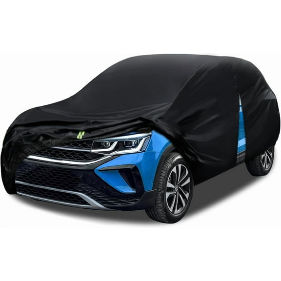 6 Layers SUV Car Cover Waterproof All Weather for Automobiles, Size A5 with Zipper & Cotton Universal Fit for Buick Encore, Ford Escape,Kia Sportage (Up to 181inch)