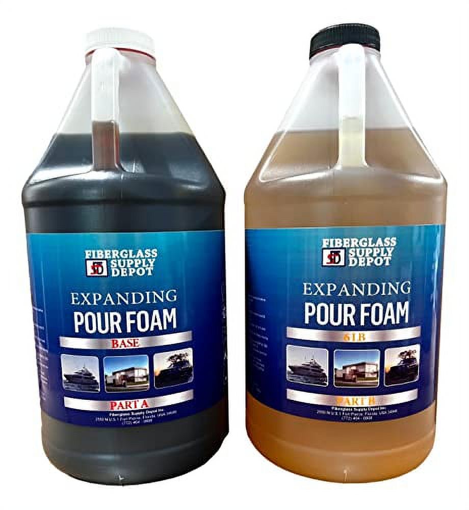 6 Lb. Density Expanding Pour Foam, 2 Part Polyurethane Closed Cell
