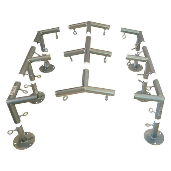 6 Leg Style Carport Canopy Pipe Fittings Low Connectors with 102 Degree Angle (Choose Size) (Connects 1" Pipe)