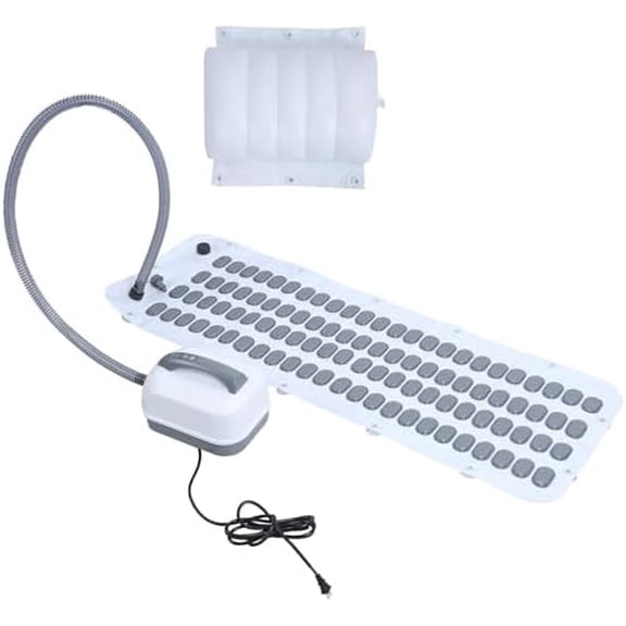 6 Levels Adjustable Portable Spa Bubble Bath Mat, Full Body Bubbling Bath Mat with Remote & Pillow, Easy to Store Electric Air Pump & Adjustable Bubble Settings, Most Bathtub Compatible