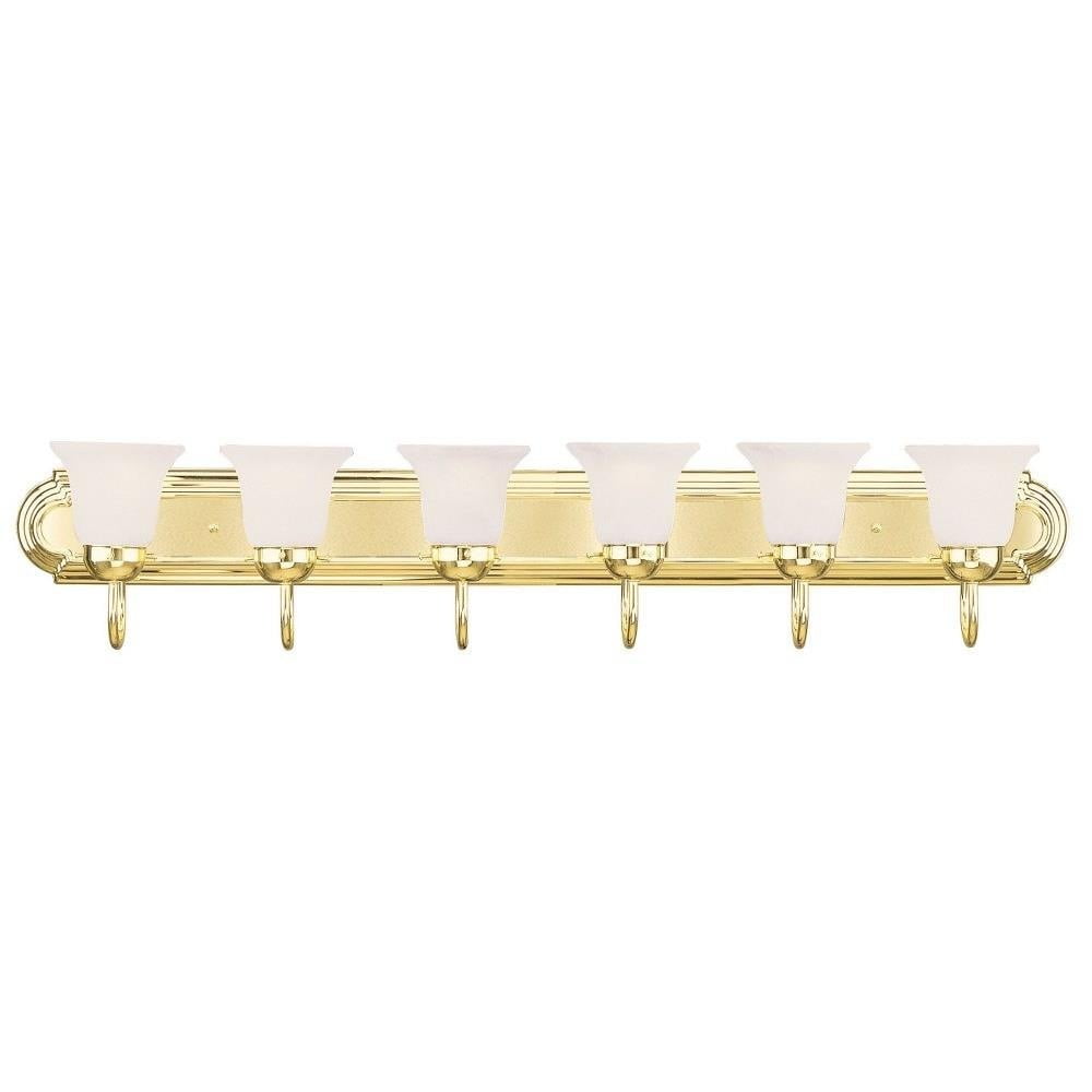 6 Light Bathroom Light Fixture in Traditional Style 48 inches Wide By 8 inches High Bailey Street Home 218-Bel-1653377
