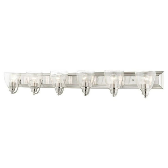 6 Light Bathroom Light in New Traditional Style 48 inches Wide By 7 inches High-Brushed Nickel Finish Bailey Street Home 218-Bel-4362858
