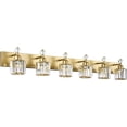 thumbnail image 1 of 6 Light Bathroom Vanity Light Modern Gold Crystal Bathroom Lighting Fixtures Over Mirror, 1 of 5