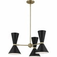 thumbnail image 1 of 6 Light Chandelier-13.5 inches Tall and 30.75 inches Wide-Champagne Bronze/Black Finish Bailey Street Home 147-Bel-5016805, 1 of 1