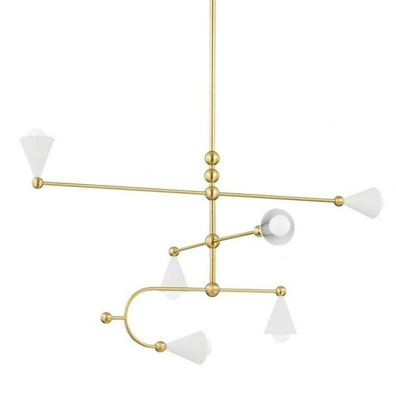 6 Light Chandelier-22.75 inches Tall and 42.5 inches Wide Bailey Street Home 735-Bel-4926634