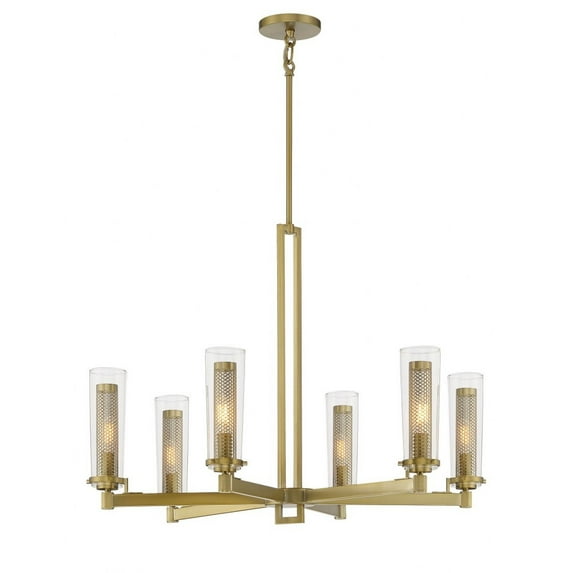 2186-695-Minka Lavery-Emmerham - 6 Light Chandelier-23.75 Inches Tall and 32 Inches Wide -Traditional Installation