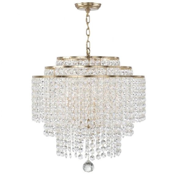 6 Light Chandelier-Antique Gold Finish Bailey Street Home 49-Bel-4543618