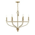 thumbnail image 1 of Charter 6-Light Chandelier in Warm Brass and Rope, 1 of 6
