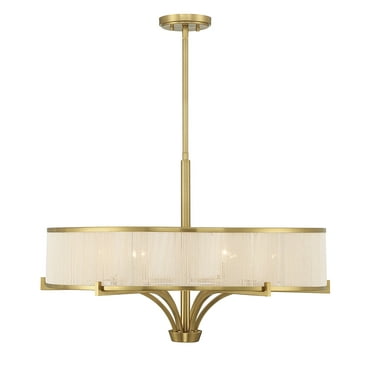 Warm Brass Six Light Chandelier from the Wynwood Collection