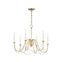 12166GL Maxim Lighting Plumette - 6 Light Chandelier In Traditional Style-22 Inches Tall and 28 Inches Wide-Gold Leaf Finish -Traditional