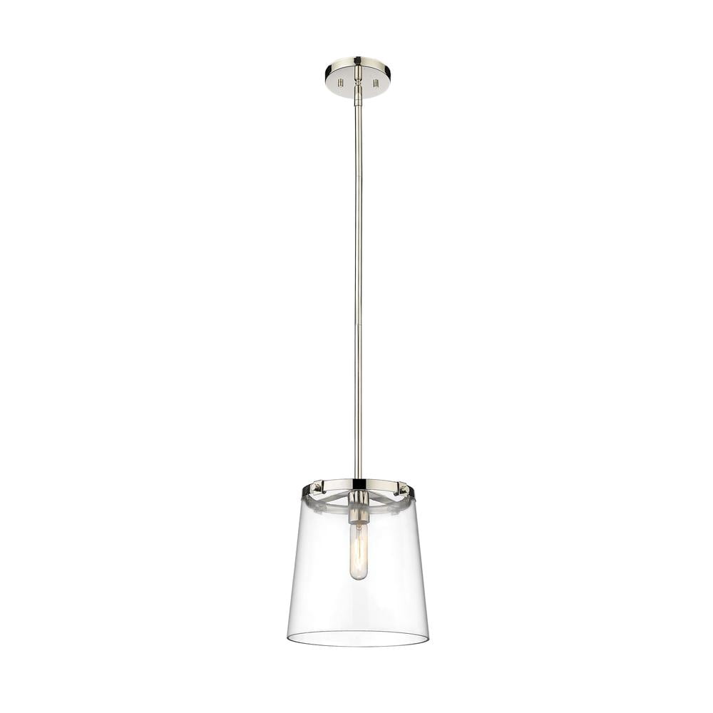 Emily Rubbed Brass 6-Light Chandelier with Off-White Shades