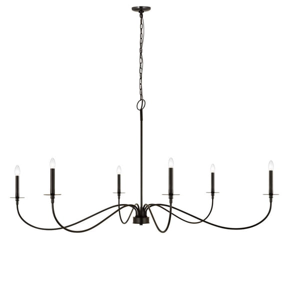 6 Light Chandelier-Matte Black Finish    -Traditional Installation Z-Lite 2301-63Mb