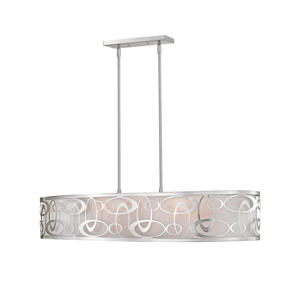 Arrington 63" Plated Bronze 6-Light Chandelier