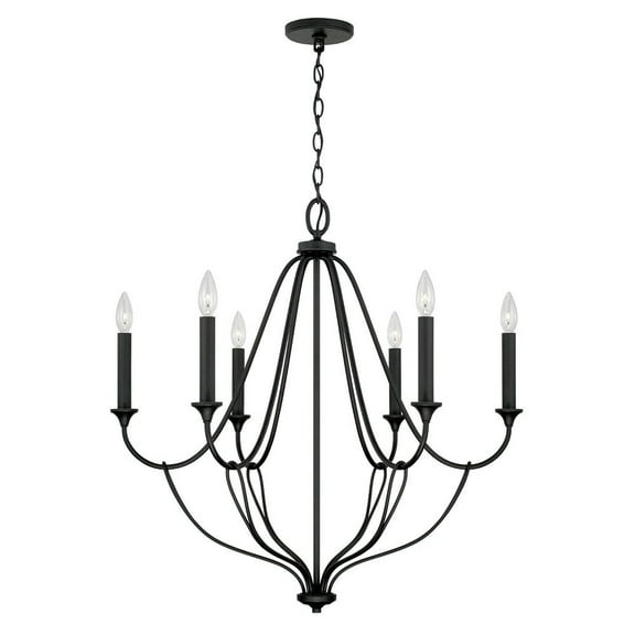441661BI-Capital Lighting-Bentley - 6 Light Chandelier     -Traditional Installation