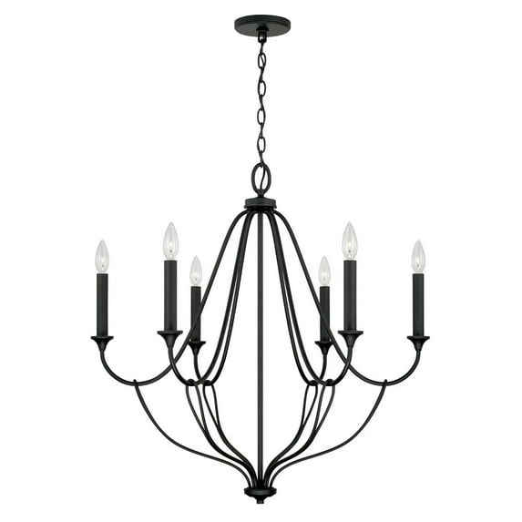 441661BI-Capital Lighting-Bentley - 6 Light Chandelier -Traditional Installation