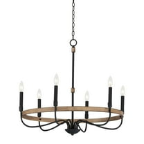 14446DWBK Maxim Lighting Franklin - 6 Light Chandelier     -Traditional Installation