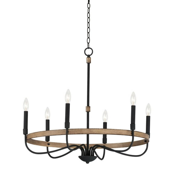 14446DWBK Maxim Lighting Franklin - 6 Light Chandelier     -Traditional Installation