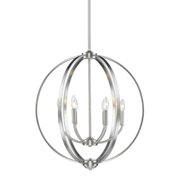 6 Light Chandelier in Durable Style 28.75 inches High By 27.25 inches Wide-Pewter Finish-No Shade Shade Color Bailey Street Home 170-Bel-2319914