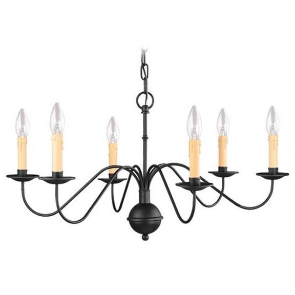 6 Light Chandelier in Farmhouse Style 27.5 inches Wide By 14 inches High Bailey Street Home 218-Bel-732138