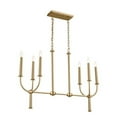 thumbnail image 1 of 6 Light Chandelier in Traditional Style-28.5 inches Tall and 10 inches Wide-Brushed Natural Brass Finish Bailey Street Home 147-Bel-4964795, 1 of 1