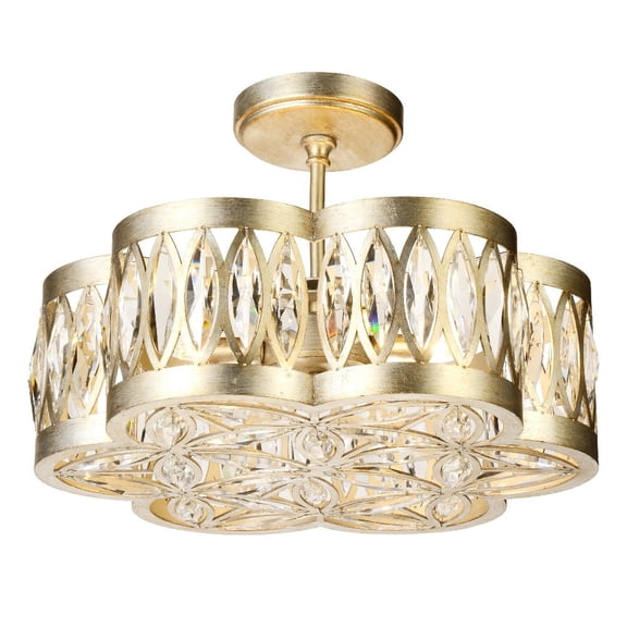 CWI Lighting Nova 6 Light Metal Chandelier in Champagne Gold