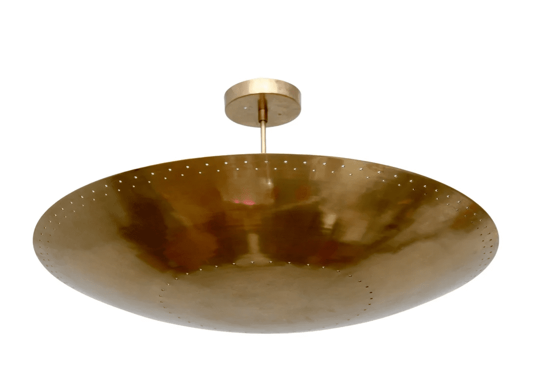 6 Light Elegant Ceiling Flushmount light Pendant Mid Century Modern Raw Brass Sputnik chandelier light Fixture.