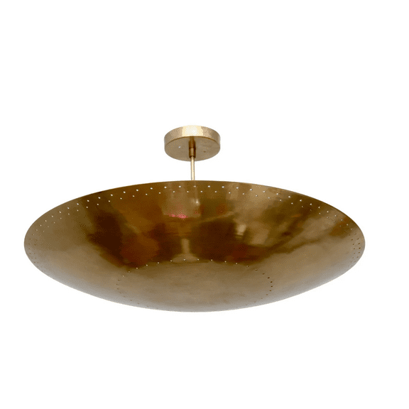 6 Light Elegant Ceiling Flushmount light Pendant Mid Century Modern Raw Brass Sputnik chandelier light Fixture.