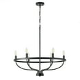 thumbnail image 1 of 6-Light Industrial Chandelier, Modern Black Finish Ceiling Pendant Lighting for Living Room Kitchen Island Foyer, 1 of 7