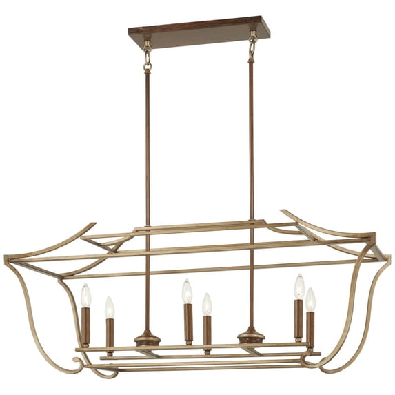 Minka Metropolitan - Magnolia Manor - 6 Light Island In 18.13 Inches Tall and