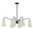 thumbnail image 1 of Edgewood 6-Light Linear Chandelier in Matte Black, 1 of 5