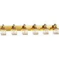 thumbnail image 1 of 6 Light Modern Crystal Bathroom Vanity Lights Gold Bathroom Light Fixtures Crystal Vanity Shower Lights Over Mirror, Mirror Glass Crystal Bathroom Vanity Lighting Fixtures, Square Shade, 1 of 7
