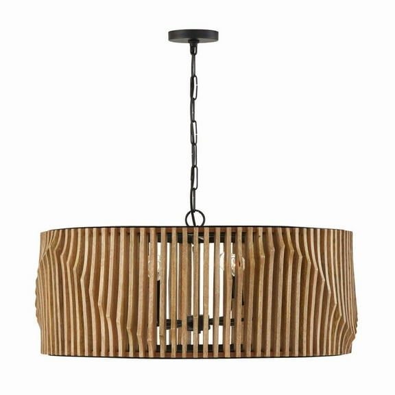 6 Light Pendant In Bohemian Style-14.5 Inches Tall And 32.25 Inches Wide -Traditional Installation Capital Lighting 344664Wk