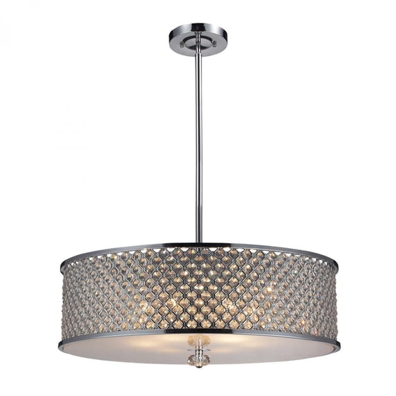 Elk Lighting Genevieve Contemporary 6-Light Pendant in Polished Chrome