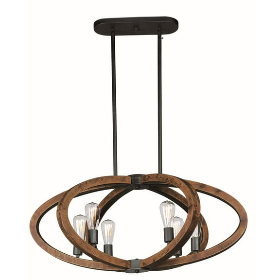 -6 Light Pendant In Rustic Style-22.25 Inches Wide By 16.75 Inches High Maxim Lighting 20915Apar