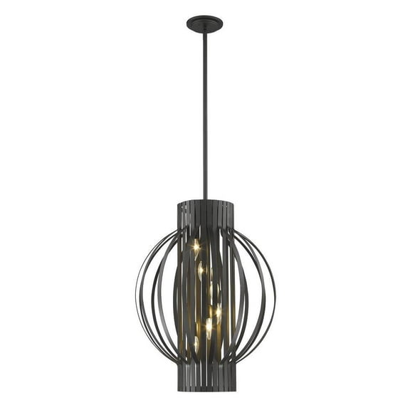 6 Light Pendant in Metropolitan Style 20 inches Wide By 26 inches High-Bronze Finish Bailey Street Home 372-Bel-2019921