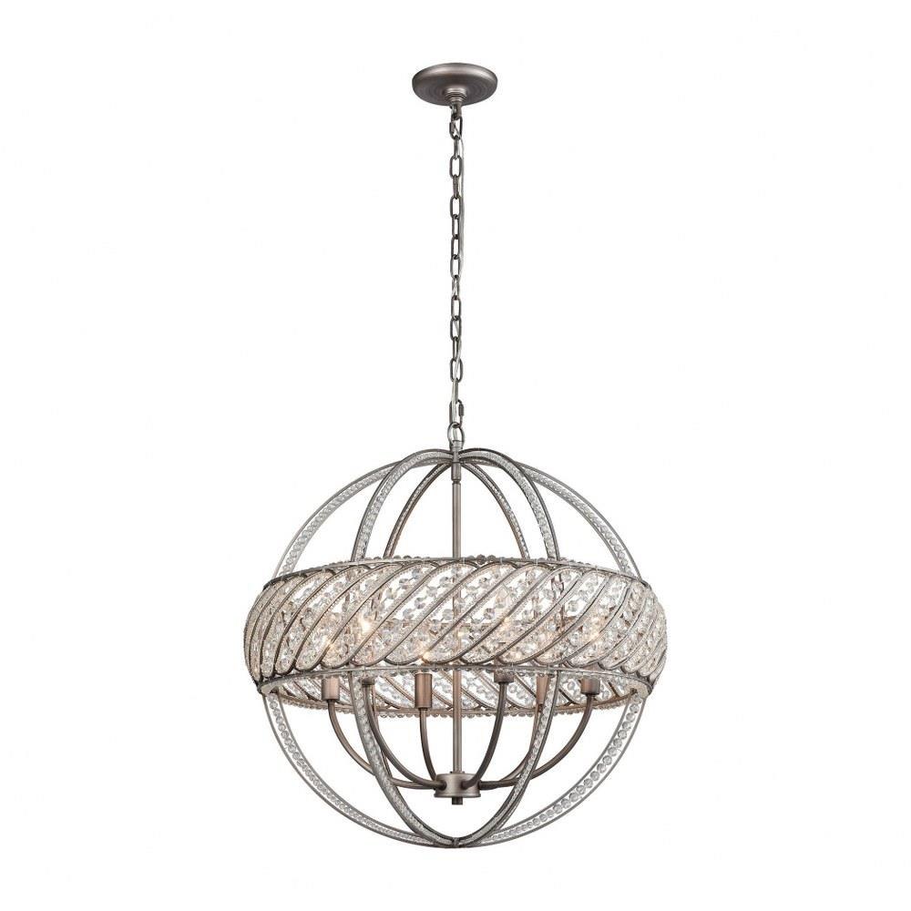 -6 Light Pendant in Modern/Contemporary Style-24 inches Tall and 23 inches Wide Bailey Street Home 2499-Bel-2780010 - image 1 of 5