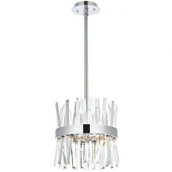 6 Light Round Pendant in Modern Style-12 inches Tall and 12 inches Wide-Chrome Finish Bailey Street Home 390-Bel-5048089