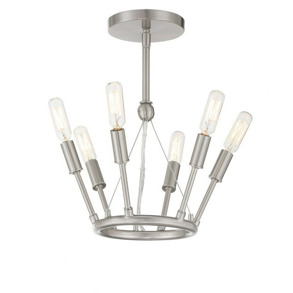 6 Light Semi-Flush Mount George Kovacs Lighting P1686-084