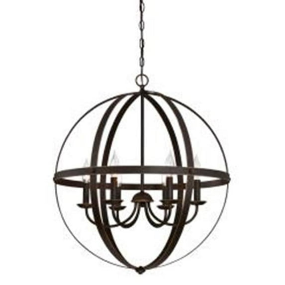 6 Light Stella MiraIndoor Chandelier, Oil Rubbed Bronze