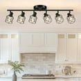 thumbnail image 1 of 6-Light Track Lighting Kit Multi-Directional Ceiling Light Fixtures Kitchen Track Lighting Fixtures Flexibly Rotatable Light Head for Living Room, Dining Table, Foyer, 1 of 6