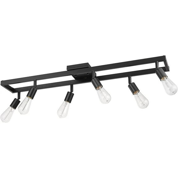 6-Light Track Lighting, Matte Black, Bulb Not Included
