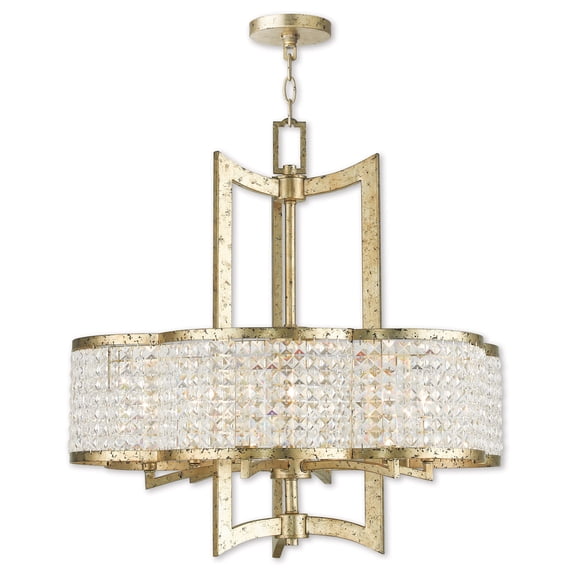 6 Light Winter Gold Chandelier with Steel base material