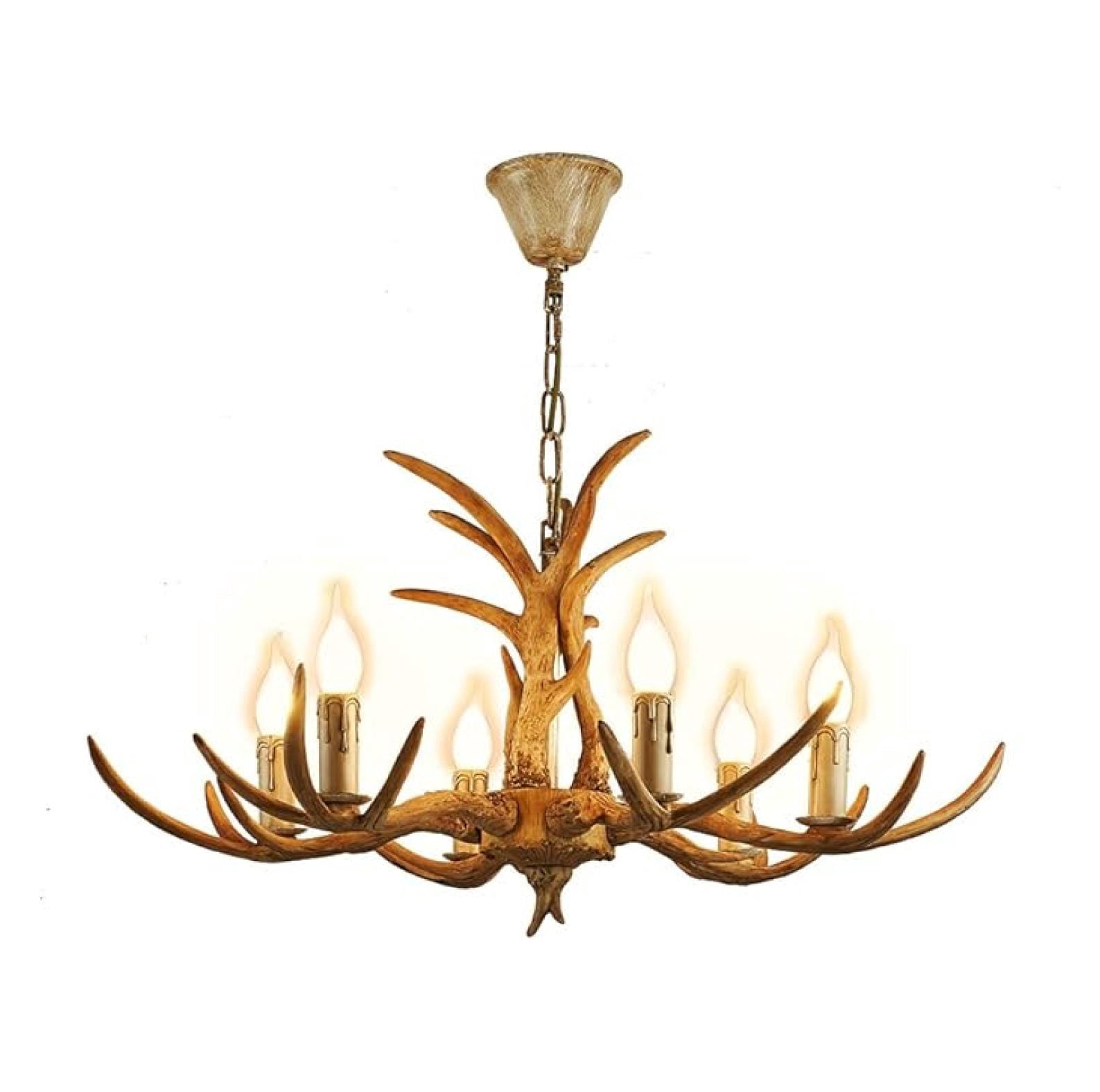 6 Lights Antler Chandelier Light, Vintage Antler Chandelier,Rustic ...