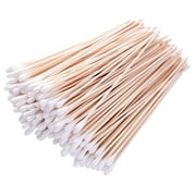 6" Long Cotton Swabs 700pcs for Makeup, Gun Cleaning or Pets Care, Long q tips with Wooden Stick