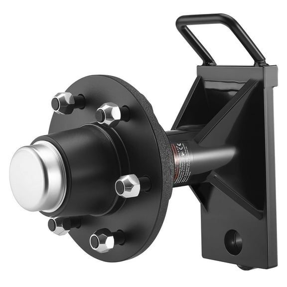 6-Lug Container Moving Wheel System with Heavy Duty Axle & Ratchet Straps - Securely Move 20ft to 40ft Shipping Containers in Dock & Warehouse, Black