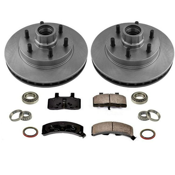 6 Lug Disc Brake Rotors & Ceramic Pads 96-02 for GMC Savanna G2500 6 Stud Only
