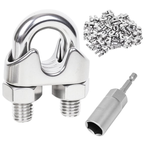 6 M12 Stainless Steel Wire Rope Cable Clamp Hardware